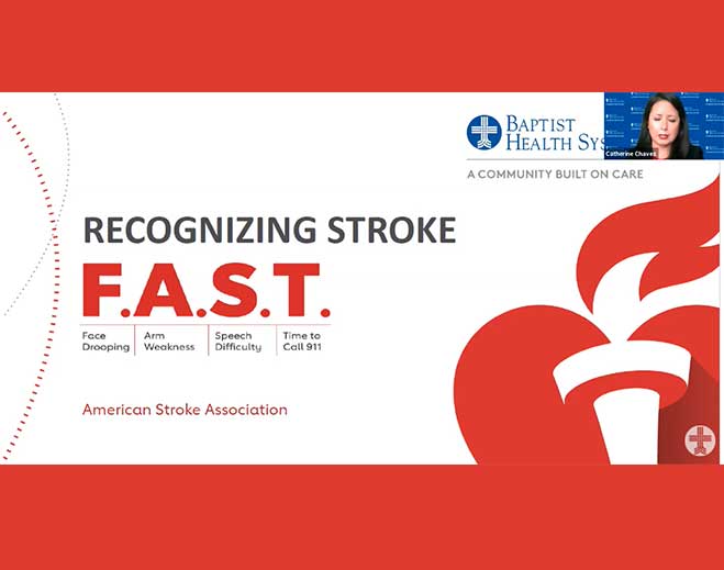 Stroke awareness FAST warning signs graphic